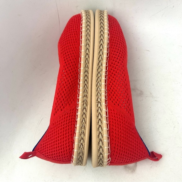 Rothy's The Espadrille Flats Red Hot Size 9 Jute Midsole NWOB No Ankle Laces - Picture 7 of 9